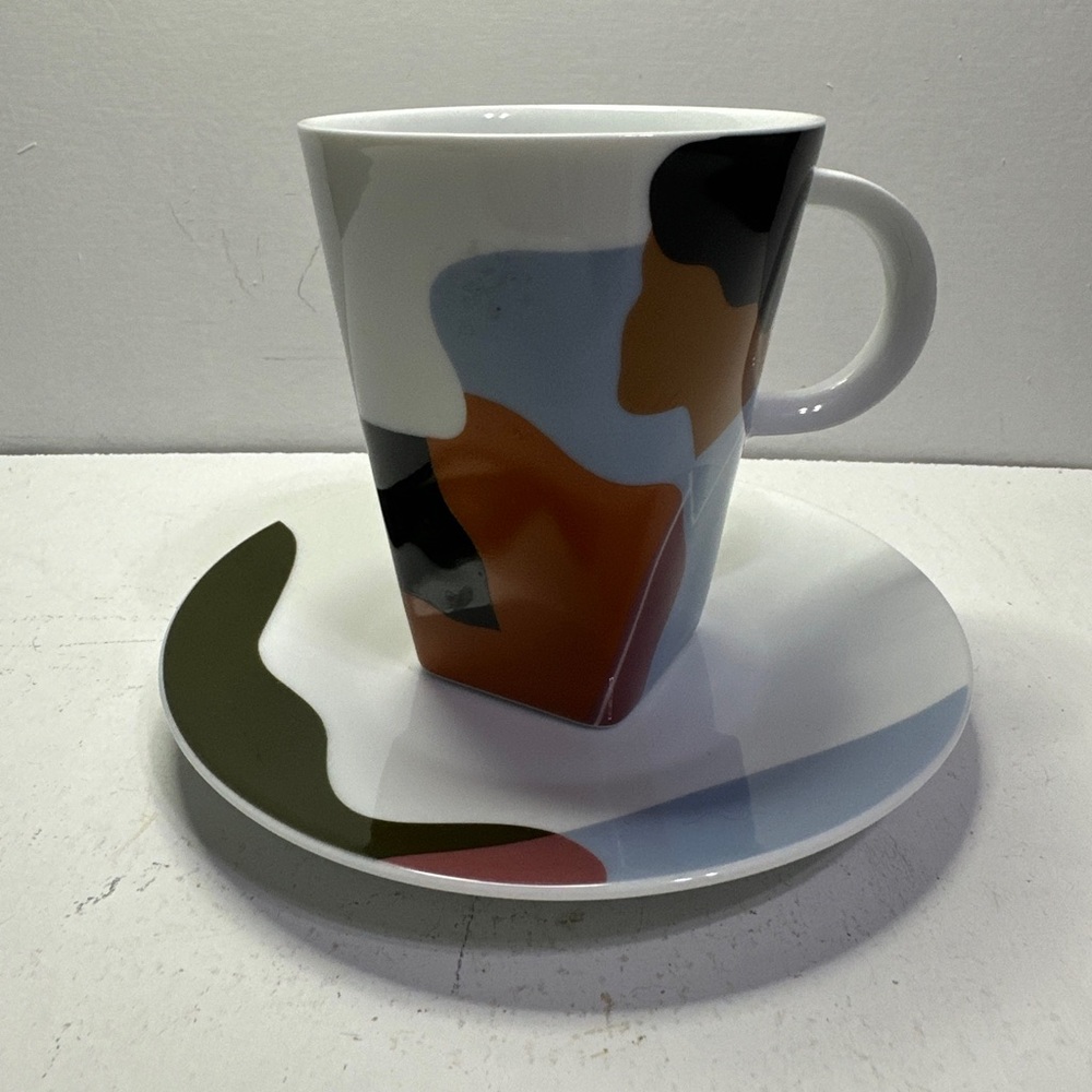 Nespresso Thriving Connections Coffee Cup Mug and Saucer Big Game Design